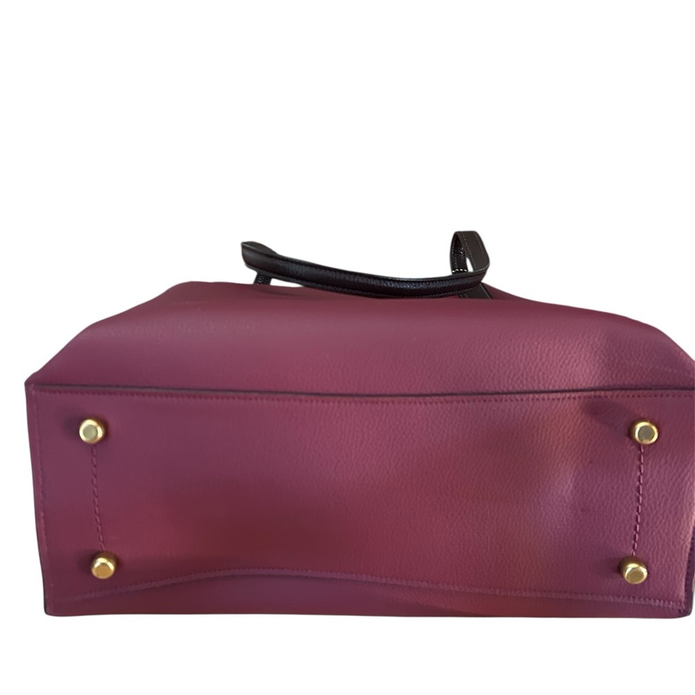 Coach Willow Burgundy Tote with Chocolate Handles - Picture 2 of 12
